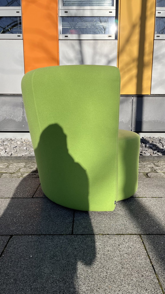 Image 1 of Cor Design fauteuil model Ovo stof geel groen