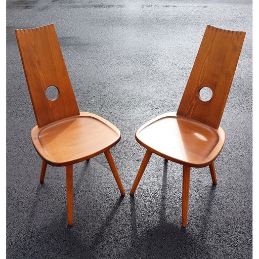 Paar vintage slend stoelen 1970