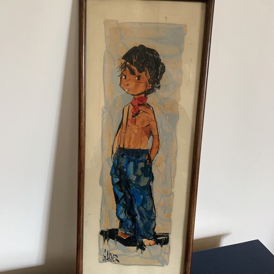 Image 1 of Vintage messenschilderij van Léon Gasser