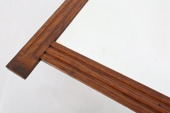 Image 1 of Art Deco Spiegel In Massief Hout Met Facetgeslepen Spiegel, 1930S
