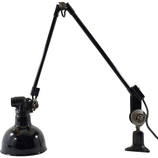 Industriële wandlamp,Vintage Ernst Rademacher, bauhaus 1930