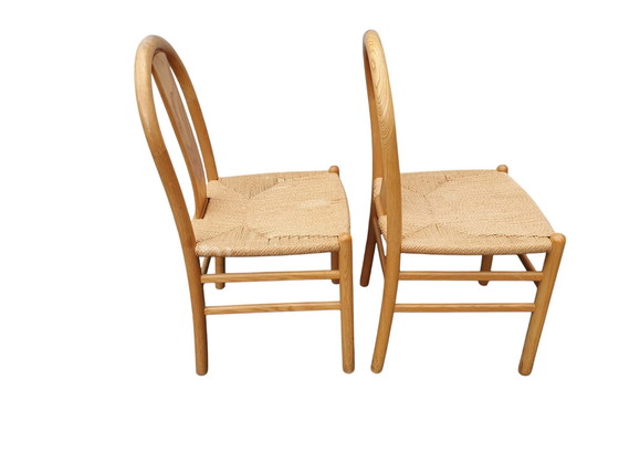 Image 1 of Vintage Eetkamerstoelen Annig Sarian Tisettanta Set Van 4 Midcentury Italië Design