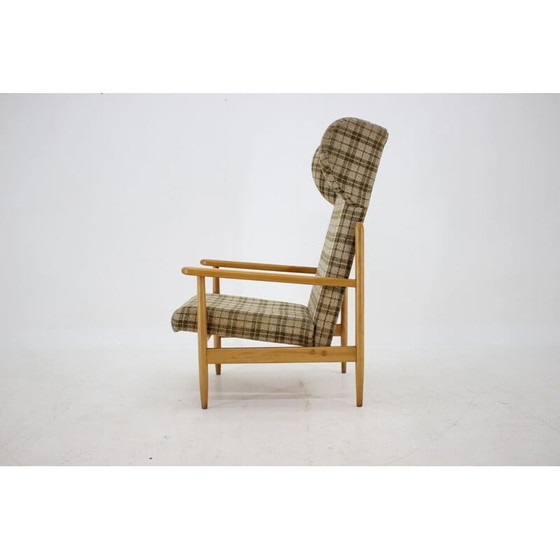 Image 1 of Vintage beukenhouten wing armstoel van Uluv, Tsjecho-Slowakije 1960