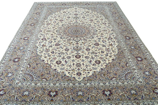 Handgeknoopt Kashan Kurk Oosters Tapijt - 396 X 294 Cm