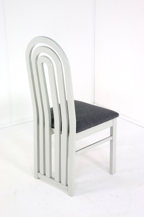 Image 1 of Set Van 4 Eighties Stoelen 'Meern' Vintage New Upholstery