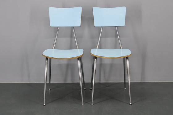 Image 1 of 1970S Set van Vijf Eetkamerstoelen, Italië