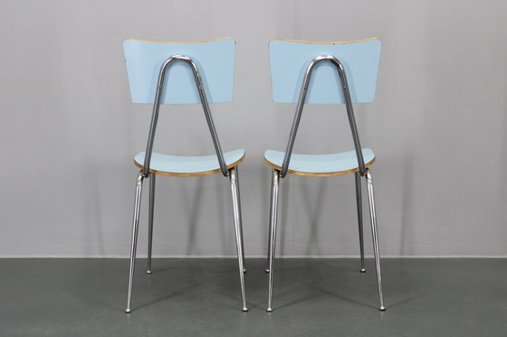 Image 1 of 1970S Set van Vijf Eetkamerstoelen, Italië