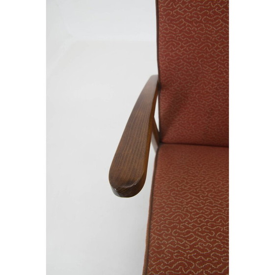Image 1 of Vintage rode fauteuil, Tsjecho-Slowakije 1960