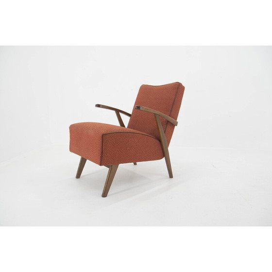 Image 1 of Vintage rode fauteuil, Tsjecho-Slowakije 1960
