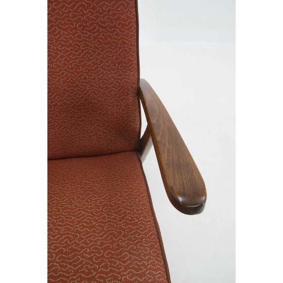 Image 1 of Vintage rode fauteuil, Tsjecho-Slowakije 1960