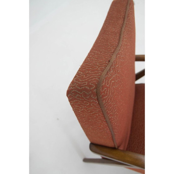 Image 1 of Vintage rode fauteuil, Tsjecho-Slowakije 1960