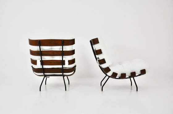 Image 1 of Costela Lounge Chairs van Martin Eisler & Carlo Hauner voor Forma, jaren 50, set van 2