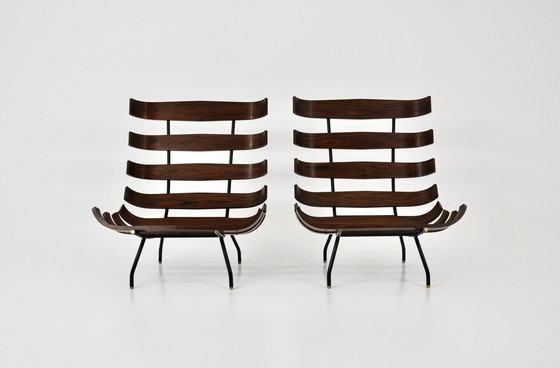 Image 1 of Costela Lounge Chairs van Martin Eisler & Carlo Hauner voor Forma, jaren 50, set van 2