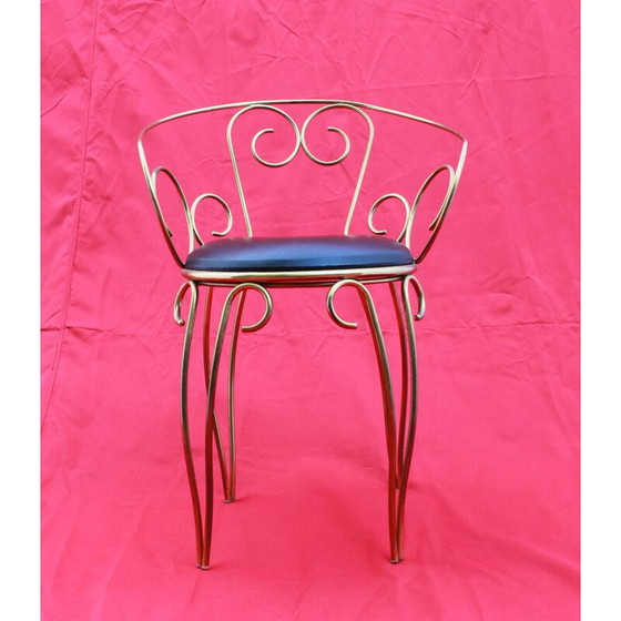 Image 1 of Vintage fauteuil in messing uit de jaren 60