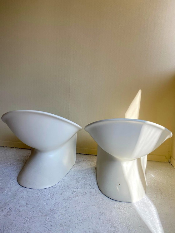 Image 1 of Fauteuils uit de jaren 70 van glasvezel uit het ruimtetijdperk