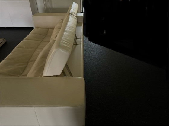 Image 1 of Italian Design Cierre Sofa Cream Leather