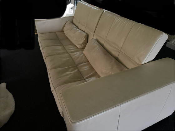 Image 1 of Italian Design Cierre Sofa Cream Leather