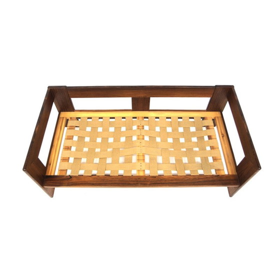 Image 1 of Vintage "bastiano" sofa in rozenhout en stof van Tobia Scarpa voor Gavina, Italië 1960