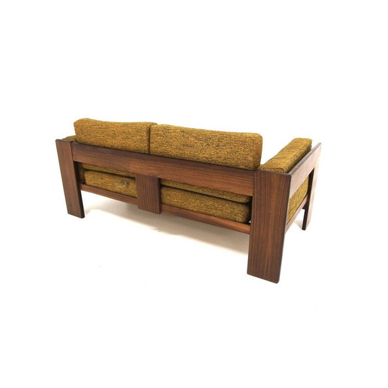 Image 1 of Vintage "bastiano" sofa in rozenhout en stof van Tobia Scarpa voor Gavina, Italië 1960