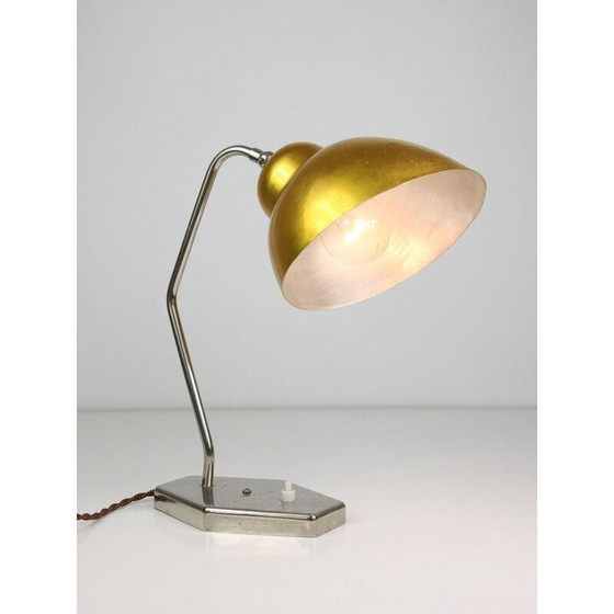 Image 1 of Paar vintage aluminium en chromen tafellampen