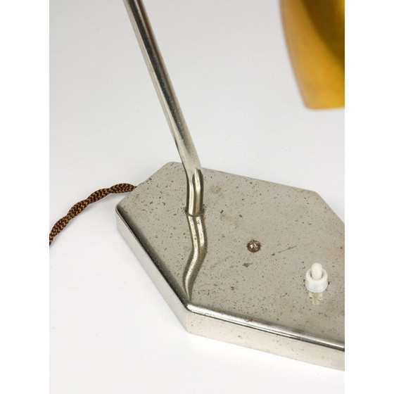 Image 1 of Paar vintage aluminium en chromen tafellampen