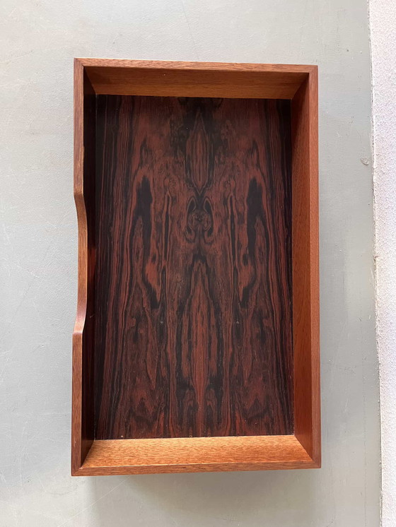 Image 1 of 3x Vintage palissander opbergbakken- organisers