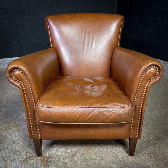 Image 1 of Vintage Skai Leren Fauteuil