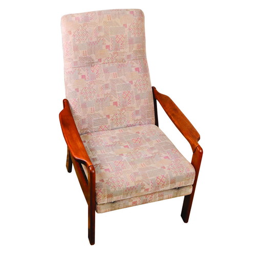 Deense moderne fauteuil met inklapbare voetsteun, 1960S