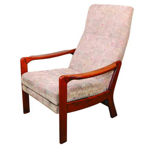 Deense moderne fauteuil met inklapbare voetsteun, 1960S