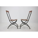Set van 4 vintage inklapbare tuinstoelen, Tsjecho-Slowakije jaren 1920
