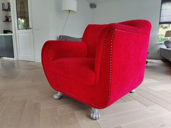 Image 1 of Bretz Red Gaudi Armchair