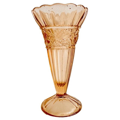 Scailmont vaas rosaline glas 1930's art deco