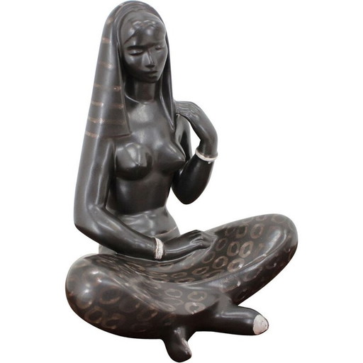 Vintage keramische sculptuur, Tsjecho-Slowakije