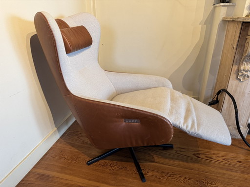 Relax Stoel, Prominent Model A 101 Bruin, Beige Combinatie