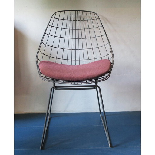 Vintage metalen bijzetstoel SM05 van Cees Braakman voor Pastoe, 1950