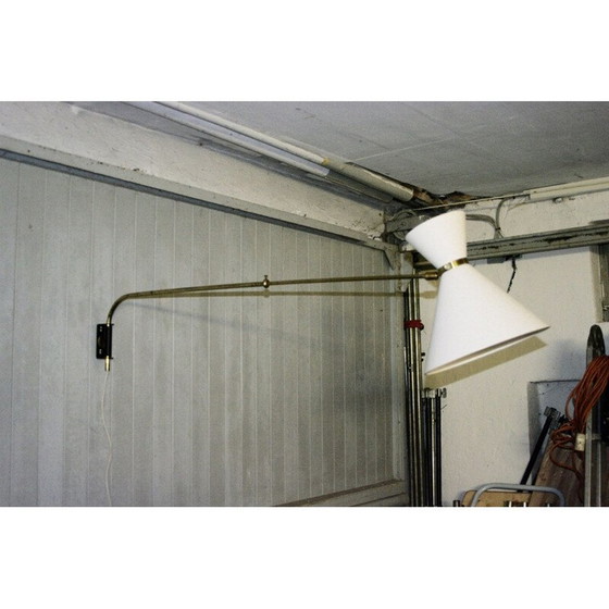 Image 1 of Vintage modulaire diabolo wandlamp van R Mathieu 1950