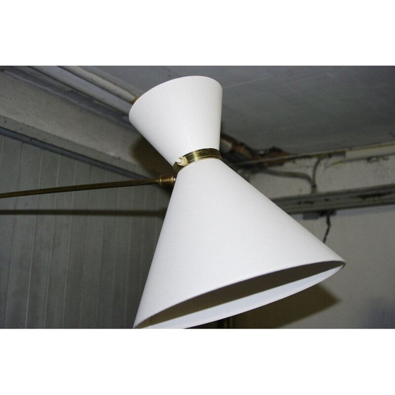 Image 1 of Vintage modulaire diabolo wandlamp van R Mathieu 1950