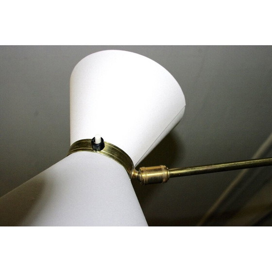 Image 1 of Vintage modulaire diabolo wandlamp van R Mathieu 1950