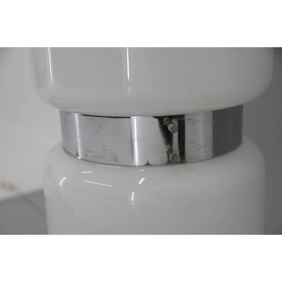 Image 1 of Vintage wit glazen vloerlamp van Karel Volf, Tsjecho-Slowakije 1970