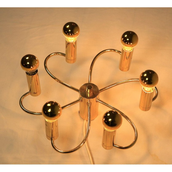 Image 1 of Vintage gouden spiraal wandlamp van Cosack, 1970
