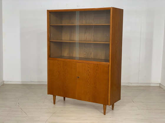 Image 1 of Mid Century hoge kast woonkamer vintage