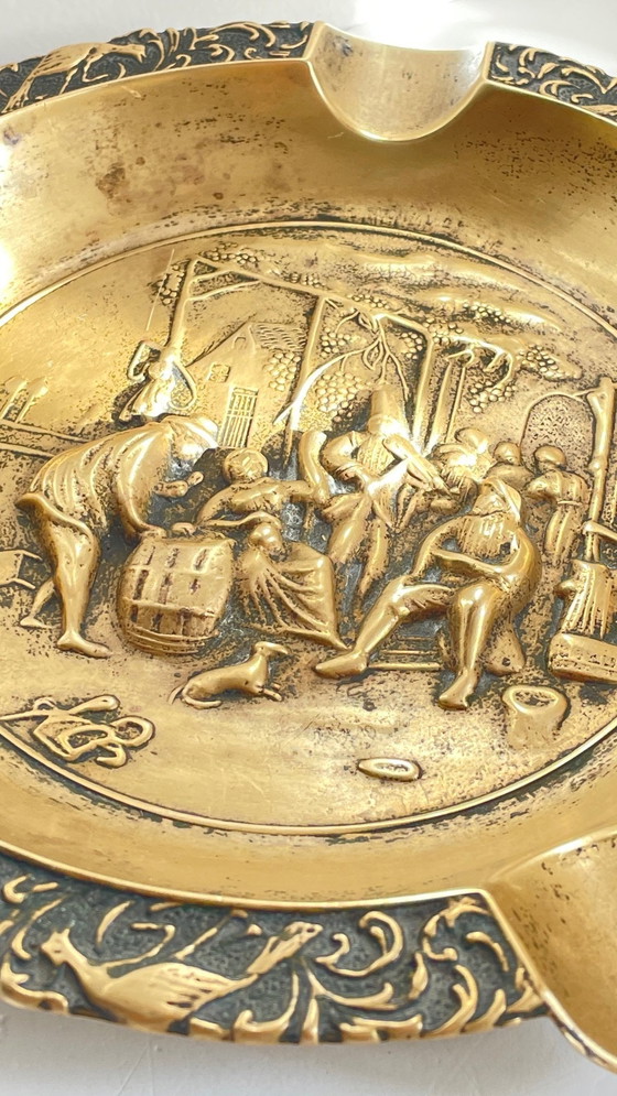 Image 1 of Vintage massief messing podium asbak