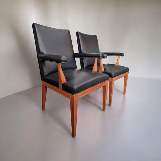 Set (2) Theo Tempelman stoelen voor Pander & Zonen, Nederland 1950's