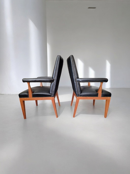 Set (2) Theo Tempelman stoelen voor Pander & Zonen, Nederland 1950's