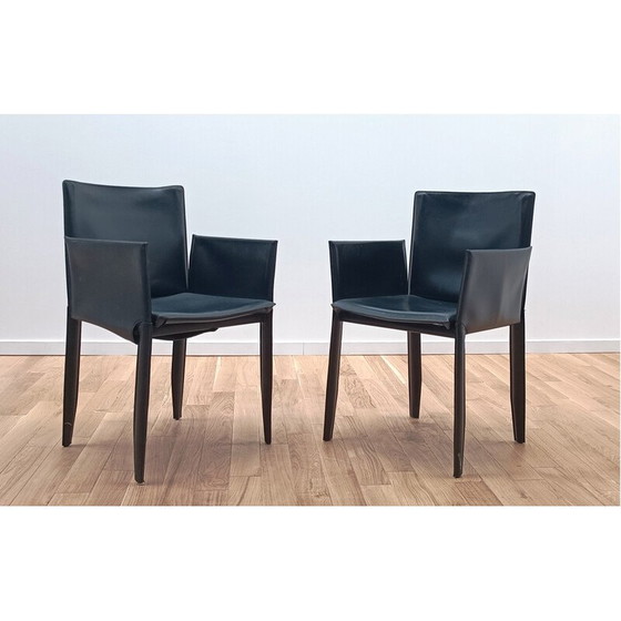 Image 1 of Margot vintage stoel in dik leer met armleuningen van Cattelan Italia