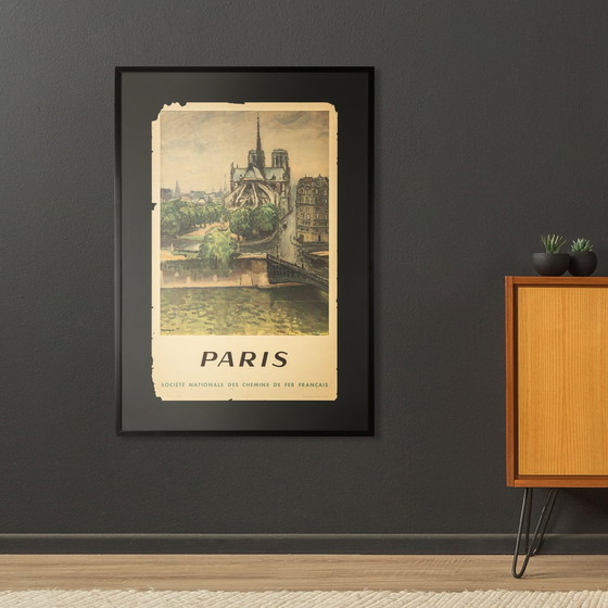 Image 1 of  Reclameposter "Notre Dame" Franse Nationale Spoorwegen, 87 X 123 cm