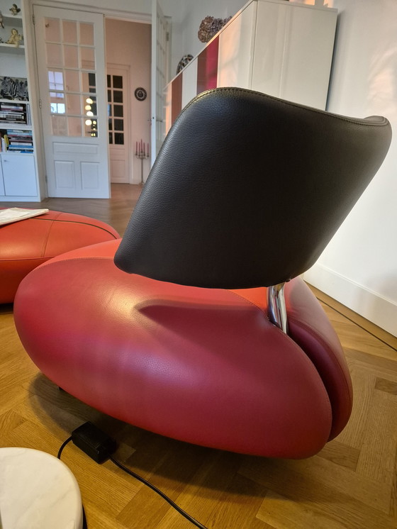 Image 1 of 2x Leolux Stoelen Model Pallone Plus Hocker