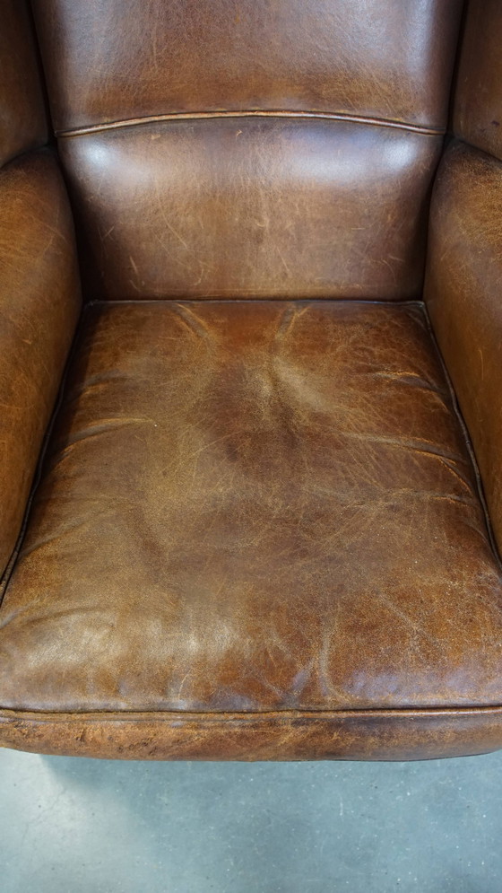 Image 1 of Schapenleren oorfauteuil