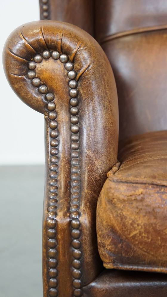 Image 1 of Schapenleren oorfauteuil