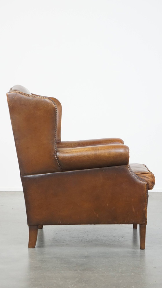Image 1 of Schapenleren oorfauteuil